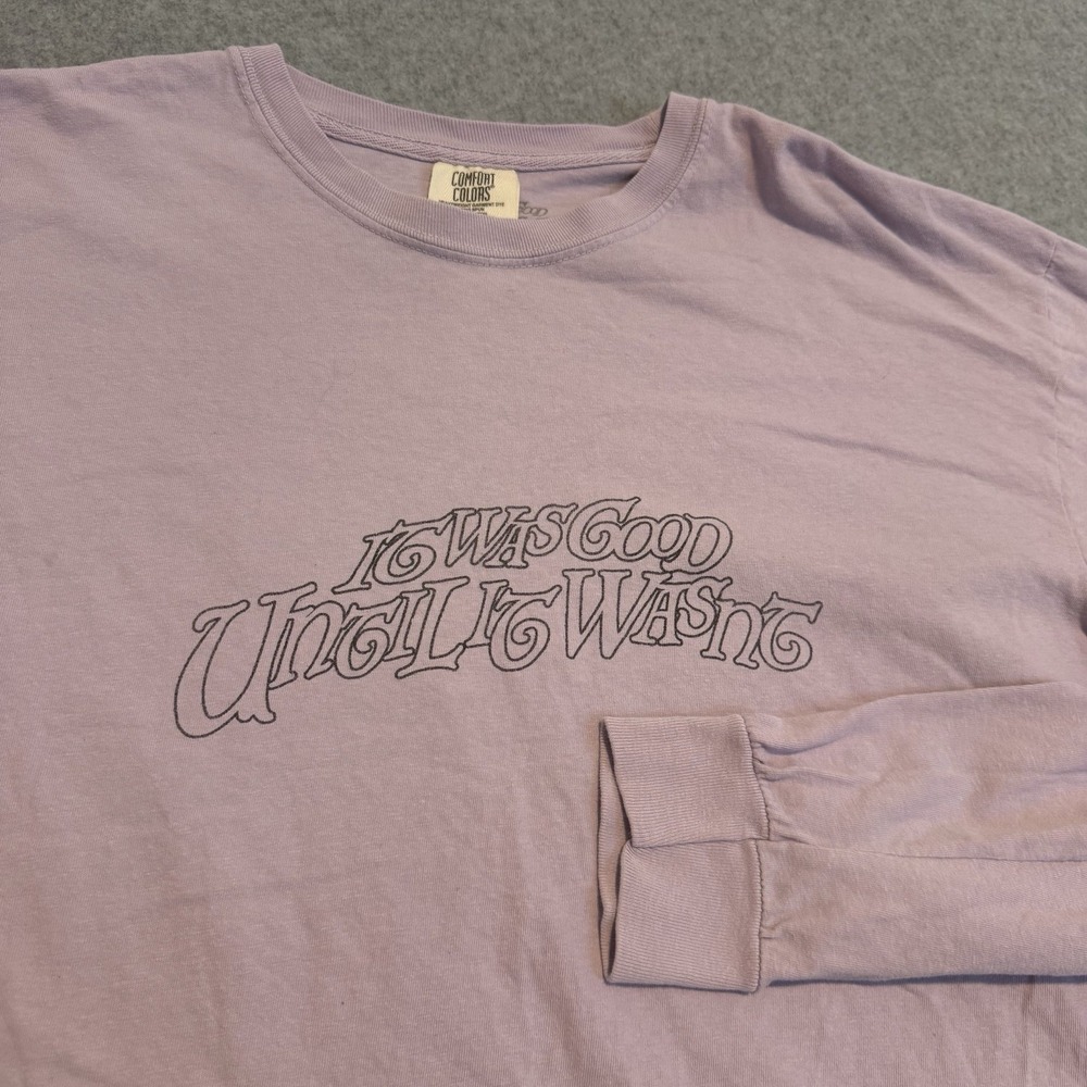 Kehlani It Was Good Until It Wasnt Long Sleeve Graphic Tee Pink Lilac Womens L - Picture 3 of 7